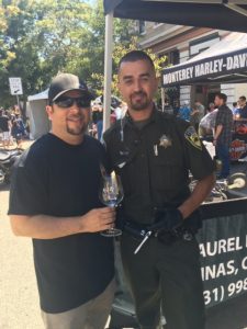 Guard and happy customer
